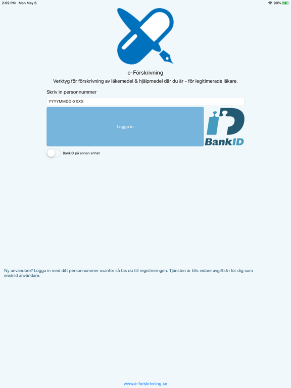 e-Förskrivning iPad screenshot 1 - Medical app