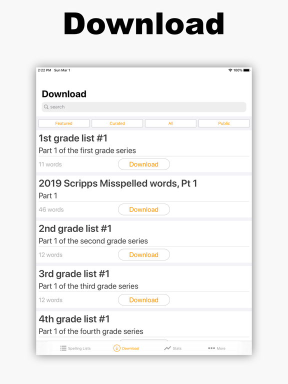 Spelling B iPad screenshot 1 - Education app