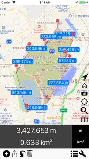 area & distance - map measure iphone screenshot 2