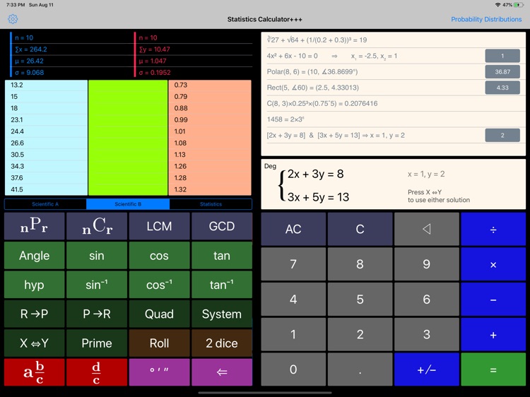 Statistics Calculator+++