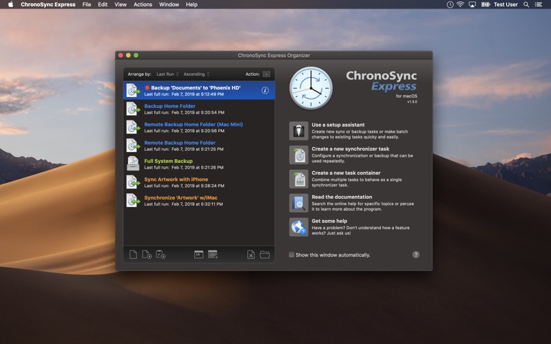 ChronoSync Express Screenshot