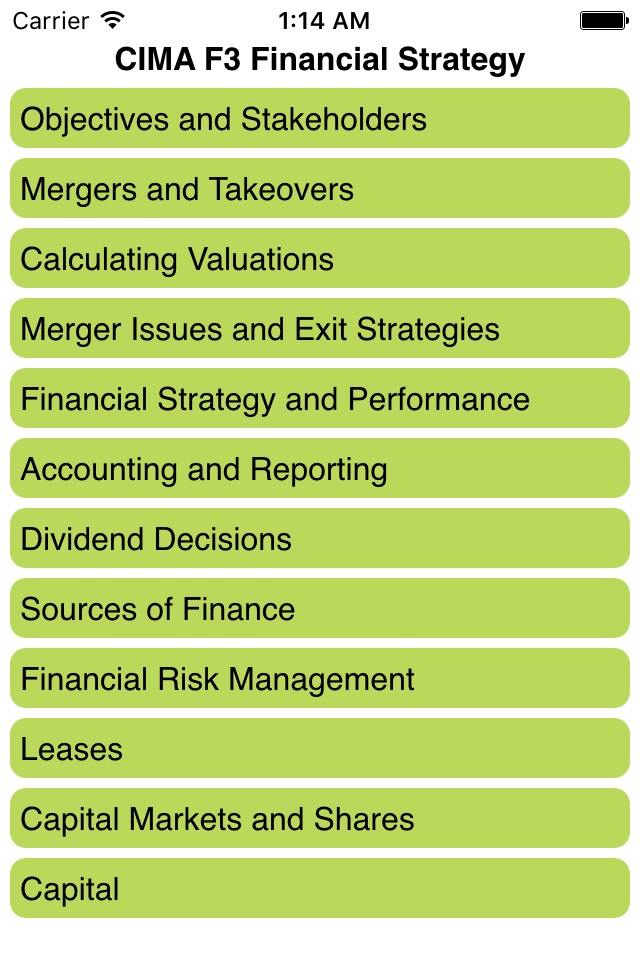 CIMA F3 Financial Strategy screenshot 2