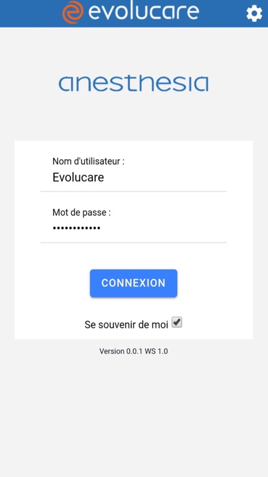 Screenshot #1 pour Evolucare Anesthesia Mobile