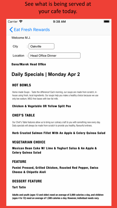 Eat Fresh Rewards Screenshot