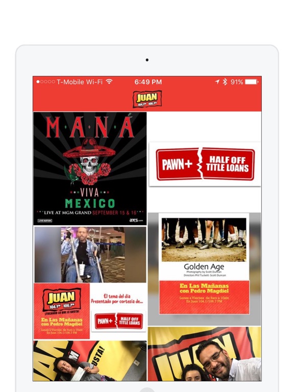Juan 106fm iPad screenshot 4 - Entertainment app