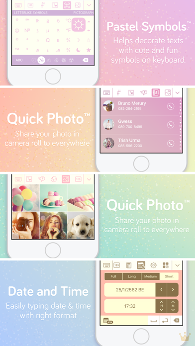 Pastel Keyboard Themes Extension - 100+ Cute Colorful Keyboard Skins Design Screenshot 7