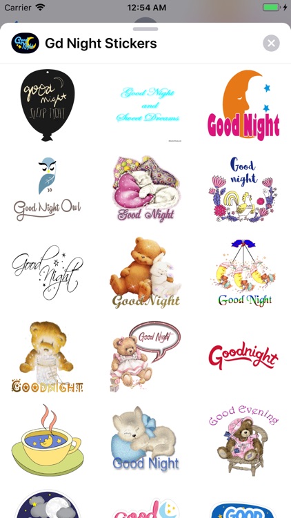 Good Night Stickers