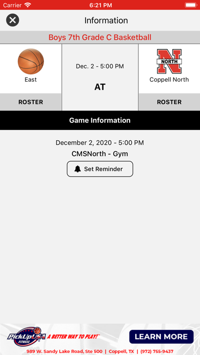 Coppell ISD Athletics Screenshot