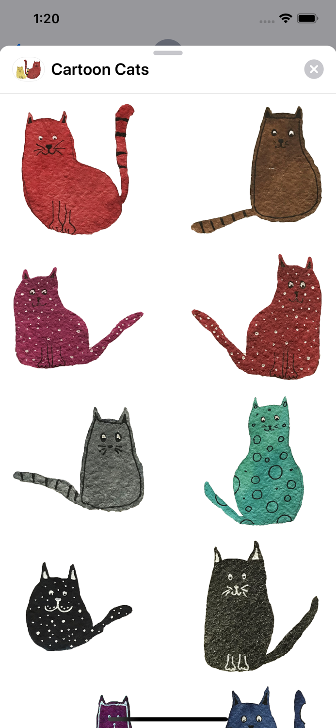 Cartoon Cat Sticker Pack