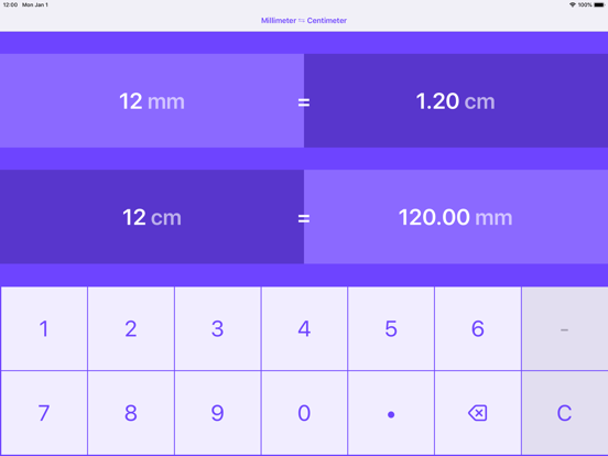 Millimeters naar Centimeters iPad app afbeelding 5