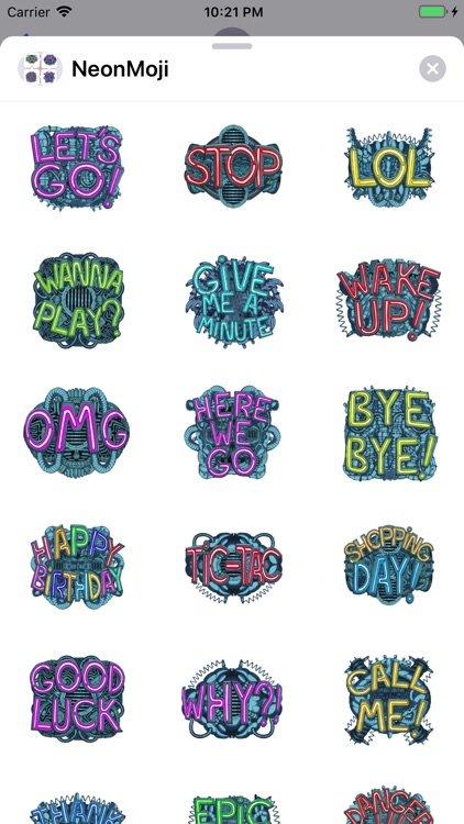 NeonMoji - Neon Stickers screenshot-3