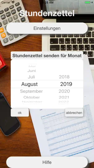 Screenshot von Minijob Stundenzettel auf dem iPhone 5