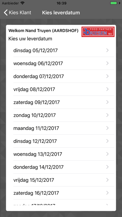 Driesen Food-Partner Screenshot