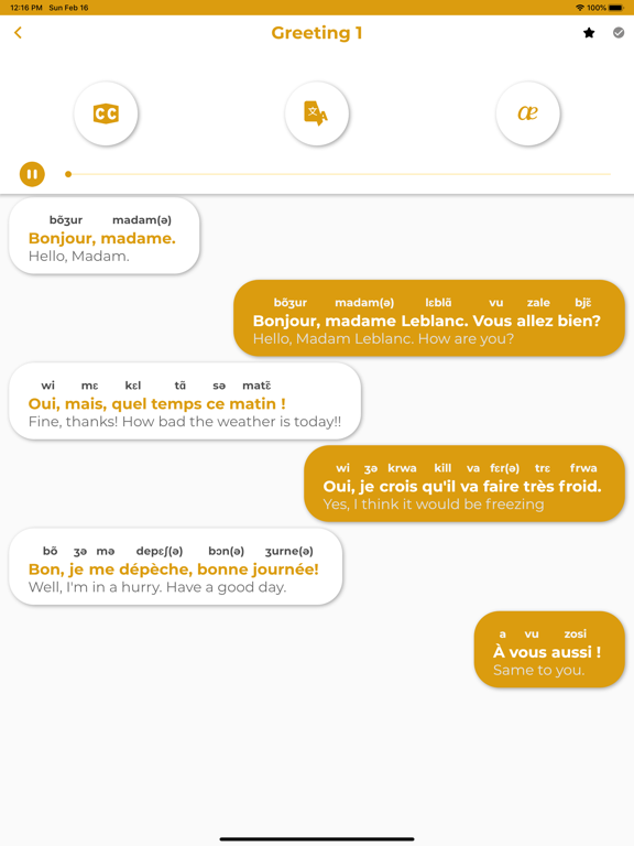 French ー Listening・Speaking iPad screenshot 8 - Education app