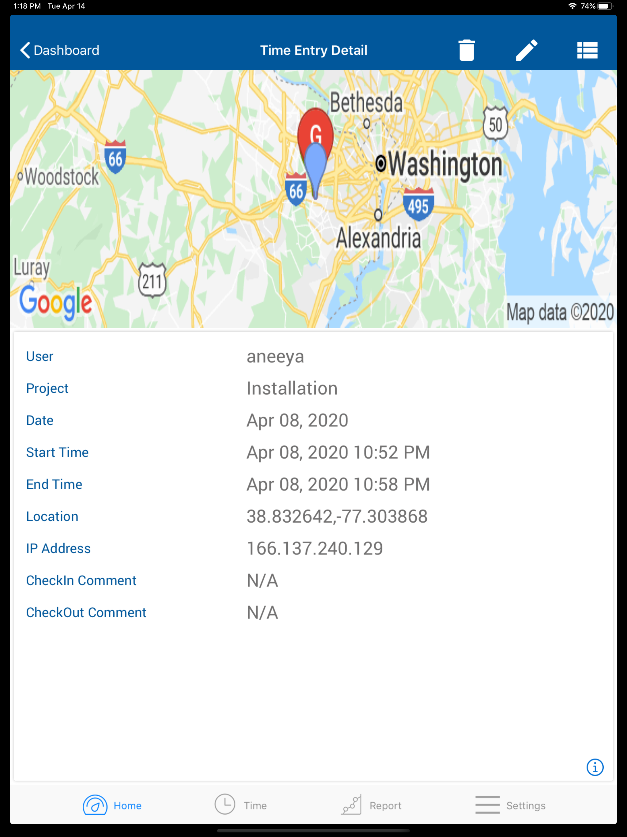 Employee TimeCard screenshot 10