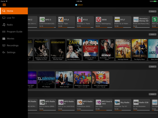 Solcon-TV iPad app afbeelding 1