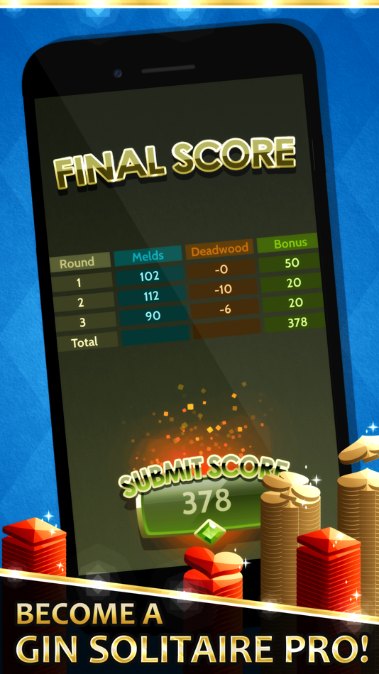 #5. Gin Solitaire (iOS) Podle: North Sky Games