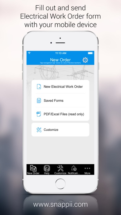 Screenshot #1 pour Electrical Work Order