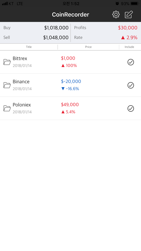 #1. Coin Recorder (iOS) 由: Kyuseok Lee