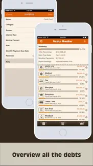 debts monitor iphone screenshot 1