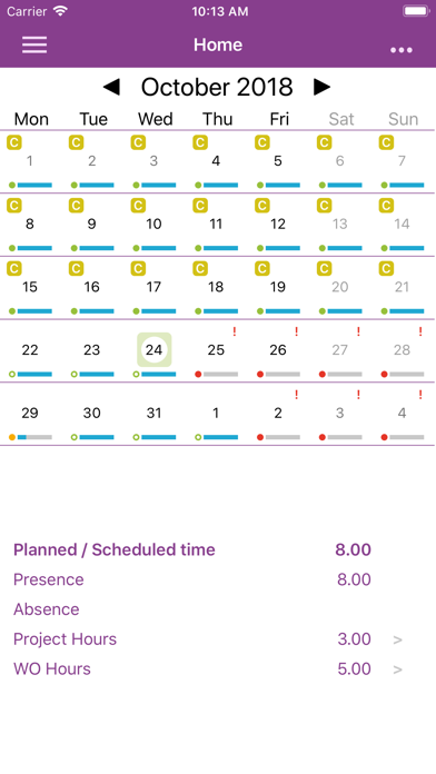 IFS Time Tracker 10 Screenshot