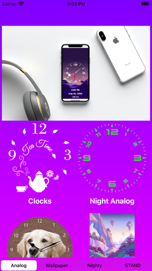 #1. Analog Clock - Stand Face Time (iOS) 来自: Asadullah Yaseen