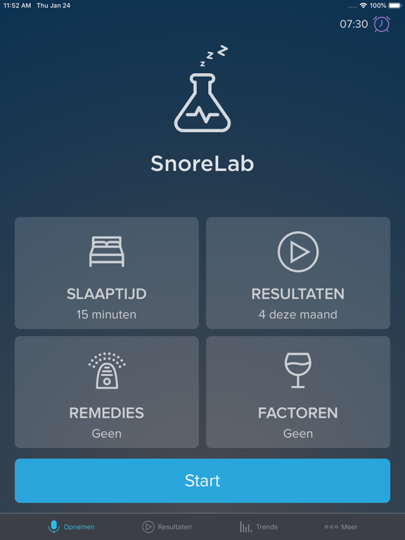 SnoreLab: Snurk opnames iPad app afbeelding 3