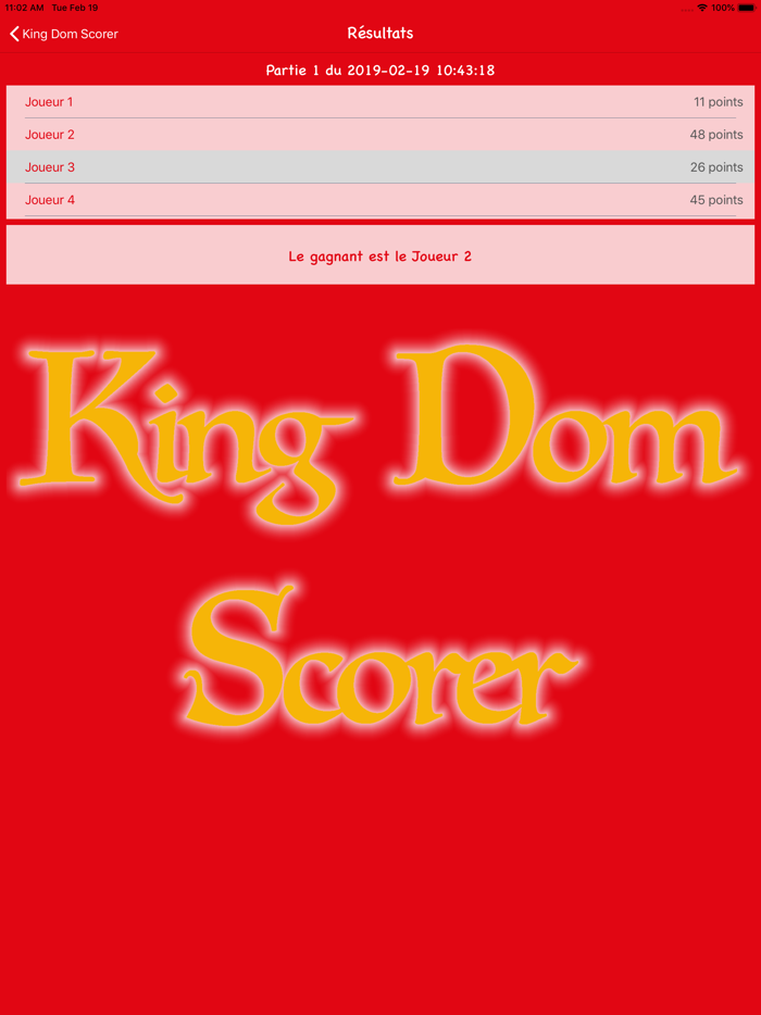 King Dom Scorer