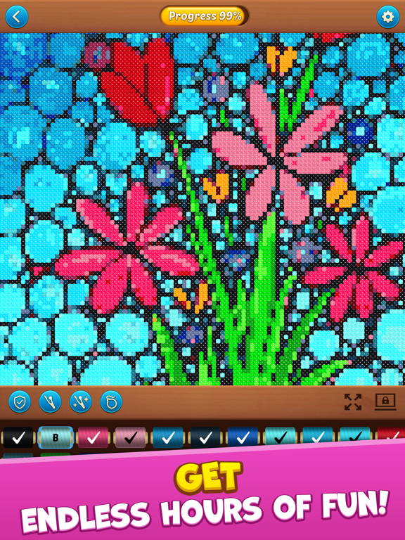 Screenshot #4 pour Cross Stitch: Coloring Art