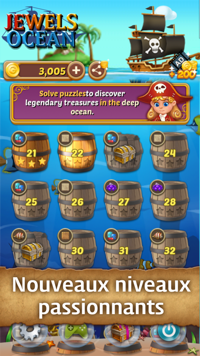 Screenshot #2 pour Jewels Ocean: Match3 Puzzle