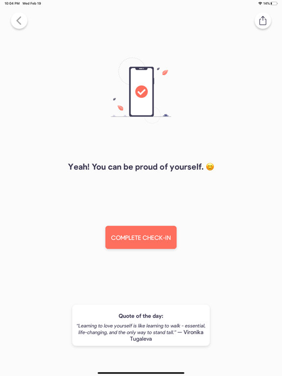 Sparkle: Self-Care Checklist iPad screenshot 5 - Health & Fitness app