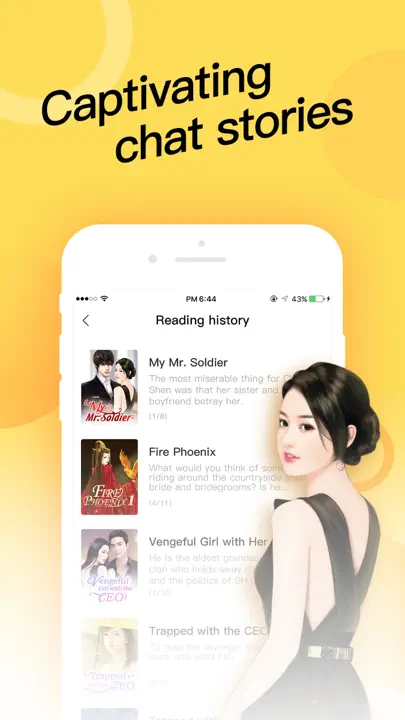 Teller-Chat Stories MoboReader iPhone Ekran Görüntüsü 3