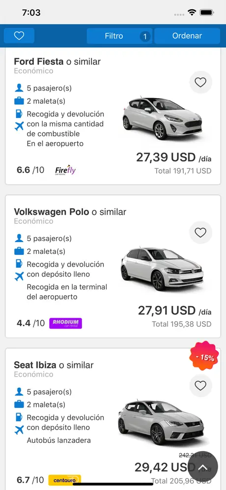 Renta de Autos Carngo app 24 h