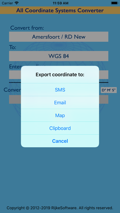Coordinate Systems Converter Screenshot