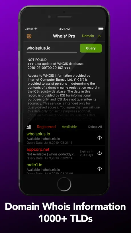 Whois+ Domain & IP Search