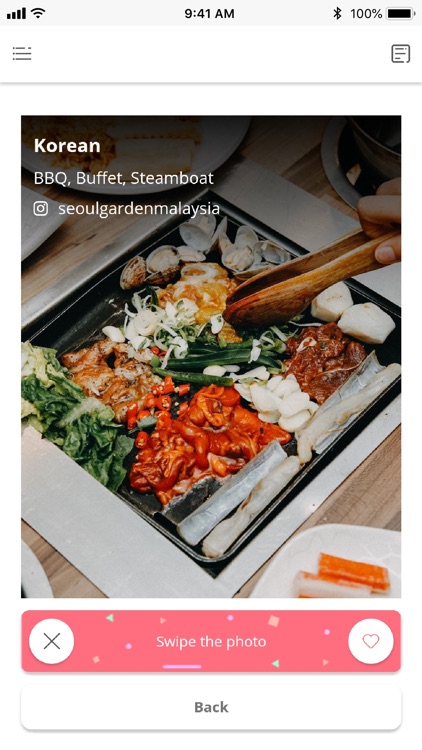 Nomnom - Swipe to decide