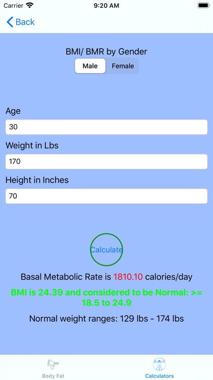 Calculate My Body screenshot-4