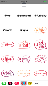 Hashtags screenshot