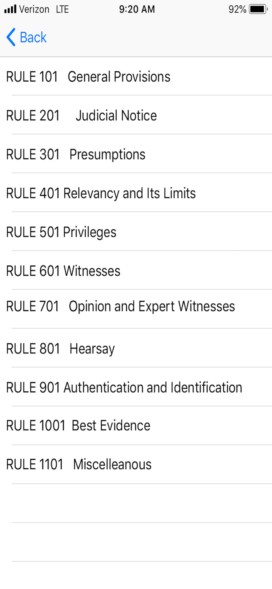 Federal Evidence Applied screenshot 8