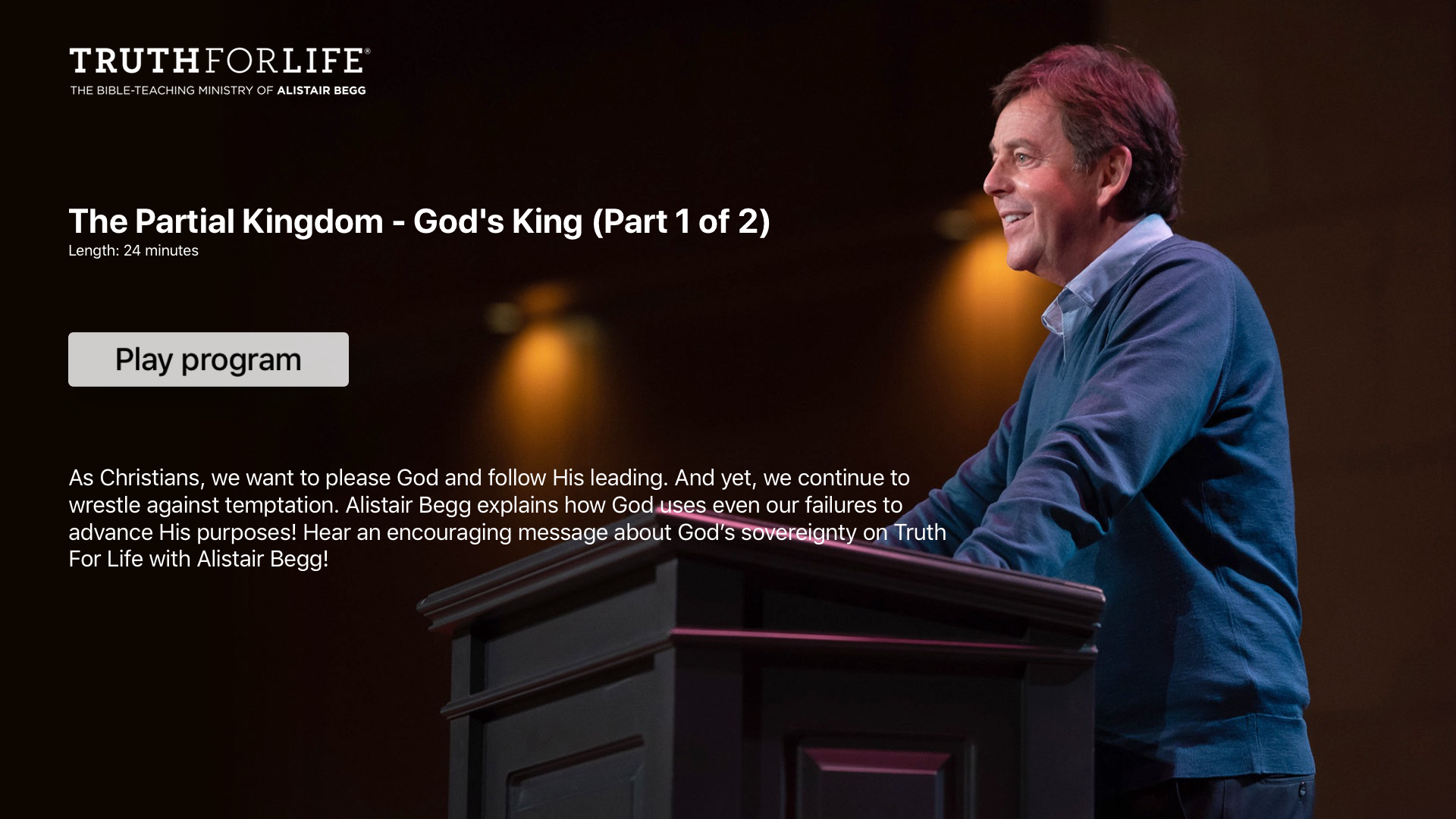 Truth For Life for Apple TV screenshot 4