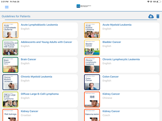 NCCN Patient Guides for Cancer iPad screenshot 5 - Medical app