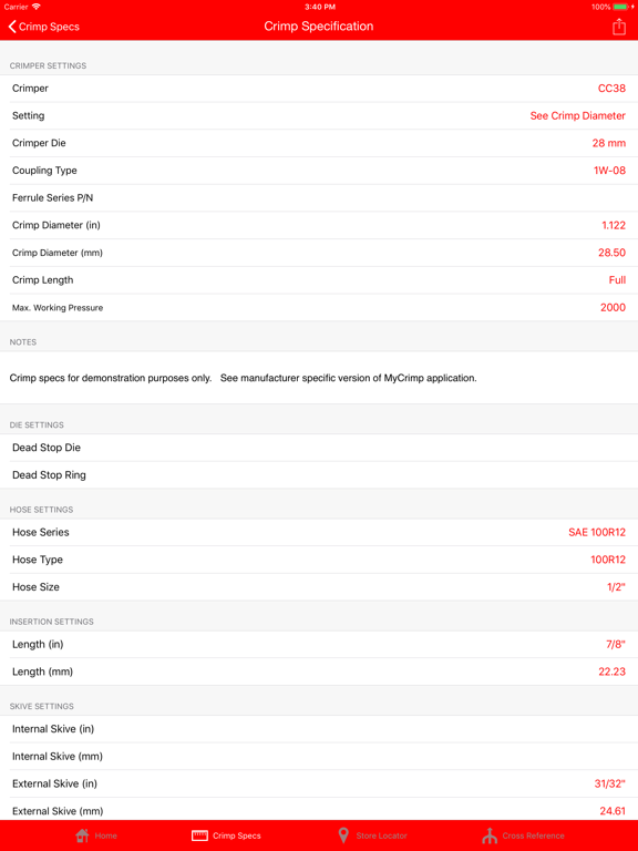 App screenshot