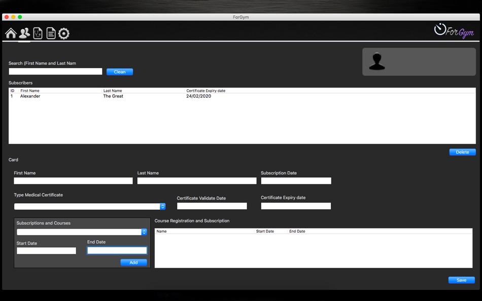 #2. ForGym (macOS) 由: Domenico Costa