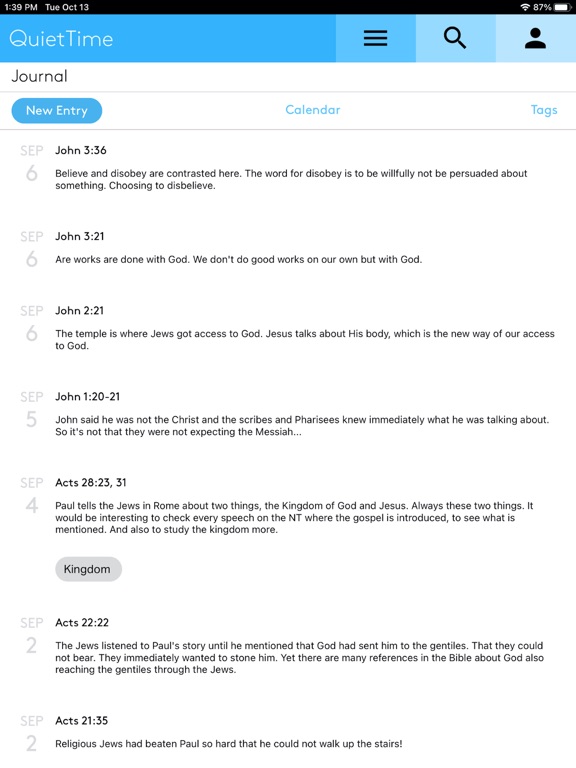 QuietTime.Today iPad screenshot 8 - Reference app