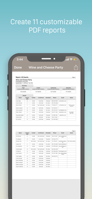 ‎Guest List Organizer. Screenshot