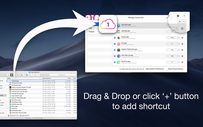 Shortcuts : QuickLinks 的快捷方式