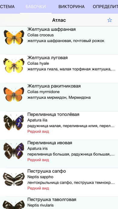 Screenshot #3 pour Экогид - Бабочки
