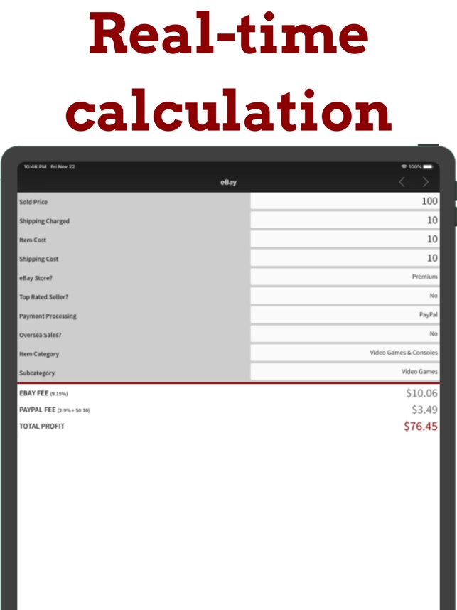 Ebay Fees Calculator on the App Store
