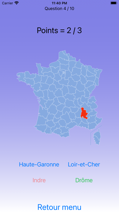 Départements français Screenshot