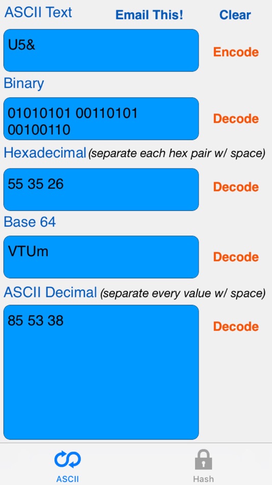 #5. HEX ASCII BASE64 MD5 SHA conv. (iOS) Podle: Evgeny EGOROV